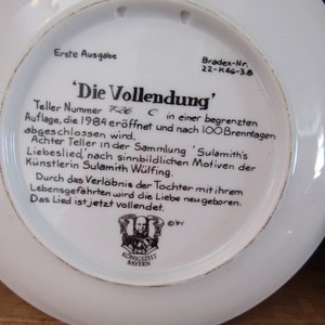 German Porcelain Plates Konigszelt Porcelain Limited editions and First Edition image 9