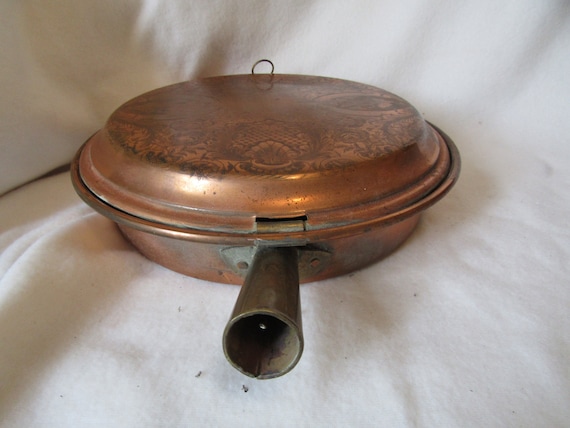 英国製 昔のベッドウォーマー ベッドウォーミングパン