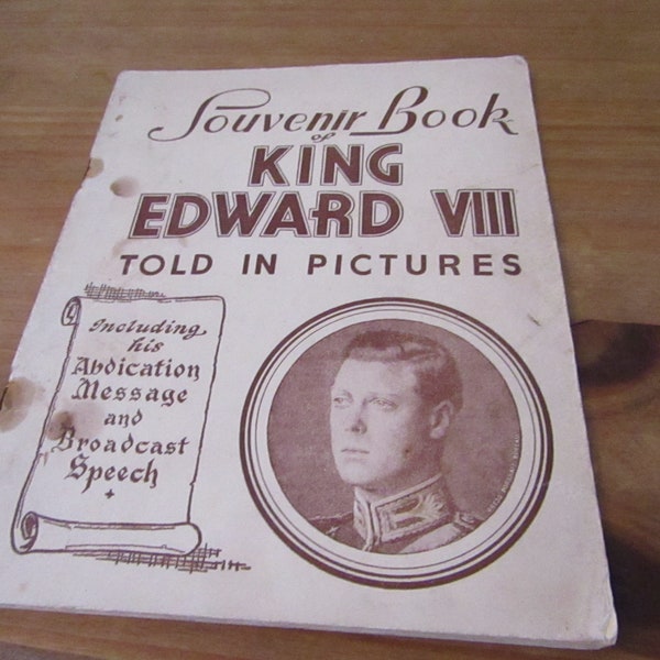 KING EDWARD V111 - Libro de recuerdos en imágenes 1936 - Wallace Simpson