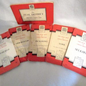 Mapas antiguos: a partir de 1955: Edimburgo, Pickering, Scarborough, York, Selkirk y Peak District