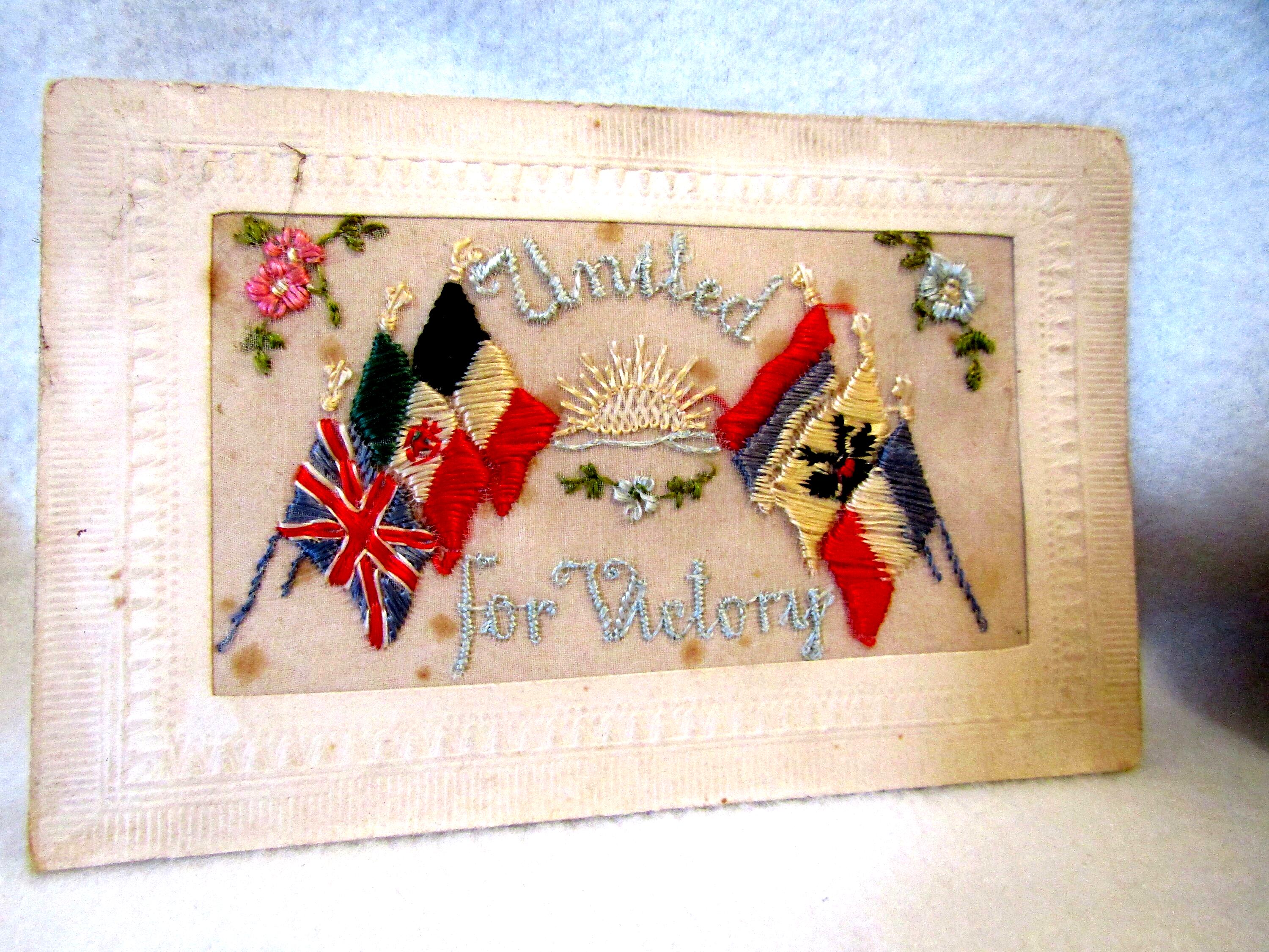 ★１９１８年＊アメリカ軍＊ヨーロッパ・西部戦線＊フランス刺繍入り絵葉書（実物） il_fullxfull.6827982180_lo4l.jpg