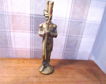 Brass Fusilier - Soldier - Napoleonic French - Solid Brass - Antique