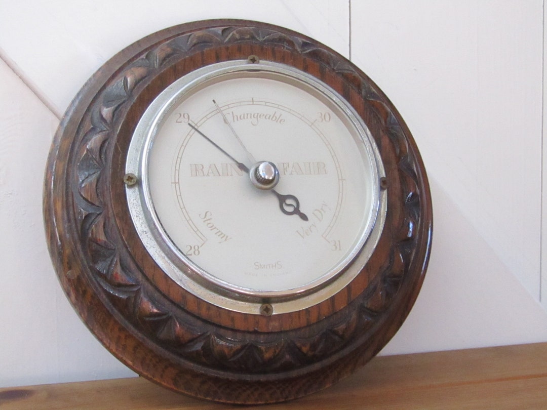 Vintage Smiths Barometer Wooden Surround Etsy