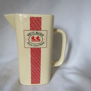 Vintage Whyte & Mackay Scotch Whisky Water Jug - Scottish Barware