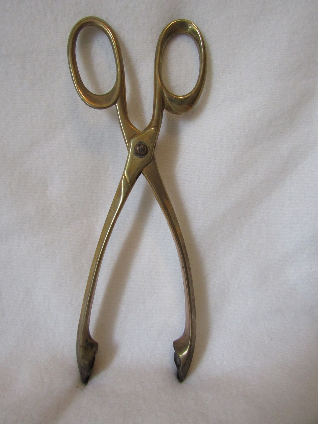 Pair Brass Fire Tongs Vintage Fireplace Tongs Etsy