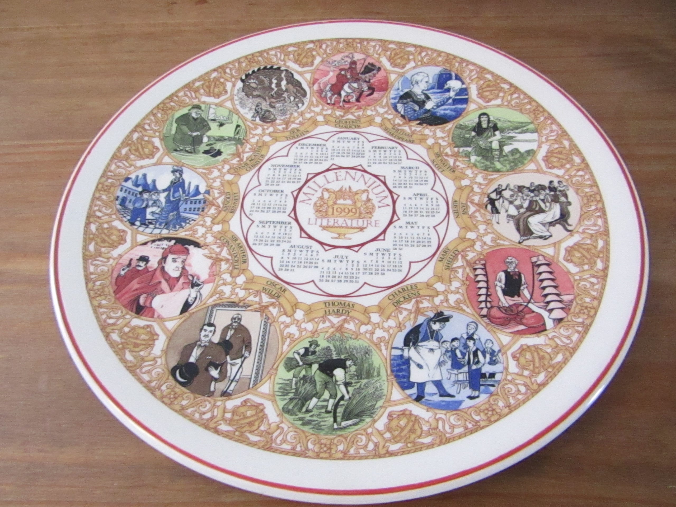 Plate - Unique Wedgewood 1999 Millennium Literature Porcelain 