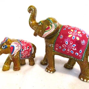 Hand Painted elephants - Indian Decorative Elephants - lovely ornaments