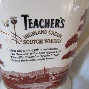 Teacher's Scotch Whisky Jug - Seaton Pottery - Distillery Scene - Etsy