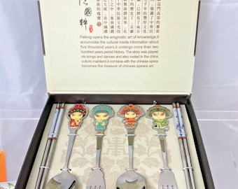 Chopsticks - Peking Opera Chopsticks & Cutlery Set - Chinese Celebration Gift Box