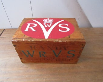 Old Tea Box - Ceylon - WRVS - Womens Royal Voluntary Service - WW2
