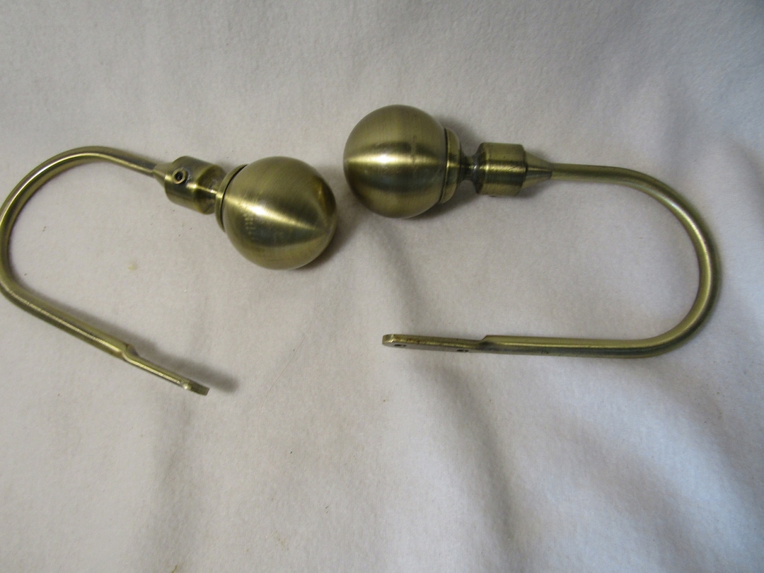 Vintage Curtain Tiebacks Brass Curtain Tie Backs Holdbacks Curtain