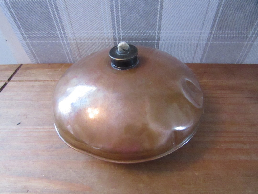 Copper Bed Warmer Antique Vintage Metal Bed Warmer Brass Nob Top Etsy