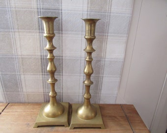Brass Candlesticks - Tall  15 inches - Home and living BRASS