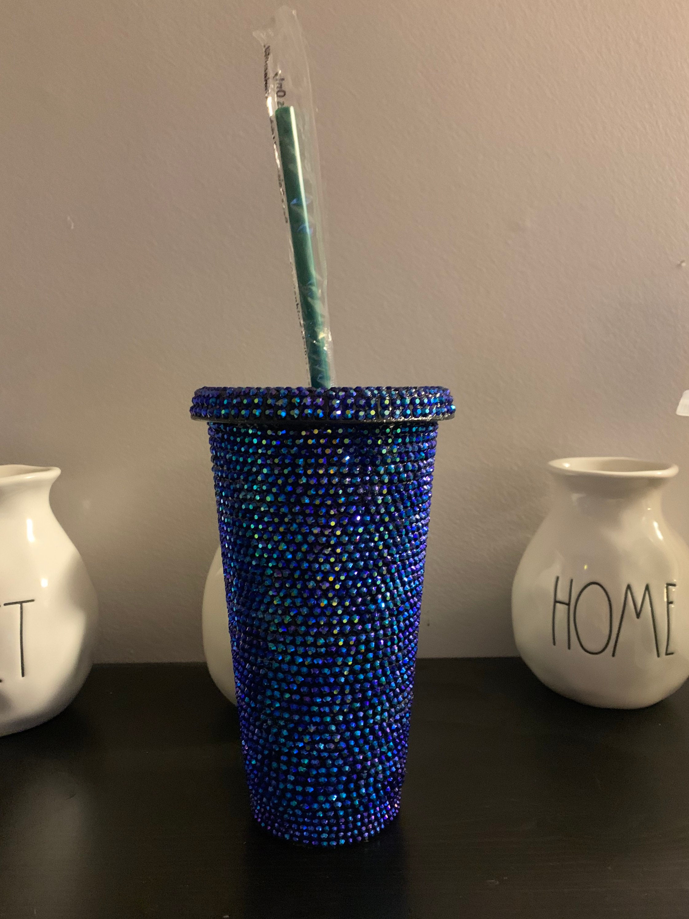 Full Rhinestones Starbucks cup / Drip Rhinestones tumbler / Etsy