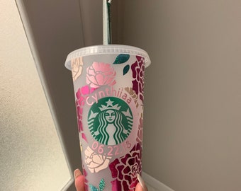 Starbucks reusable cup / tumbler / cold cup / flower cup /