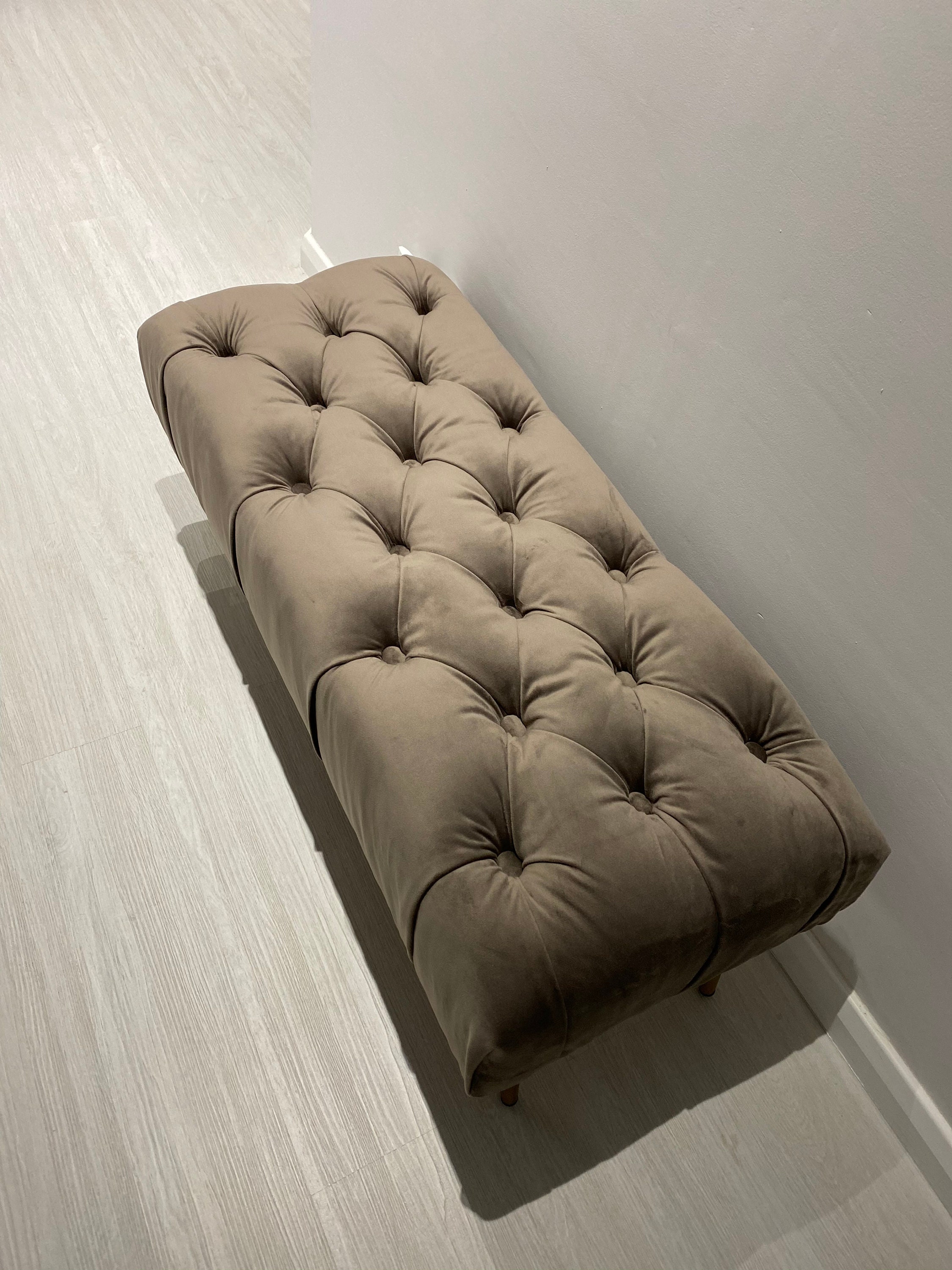 120cm Velvet bench/footstool Etsy