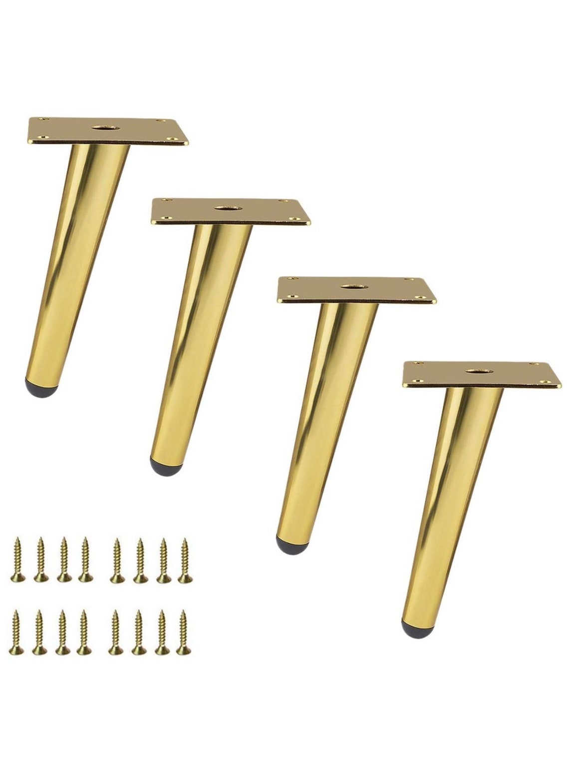 4x Tapered gold metal furniture legs Etsy