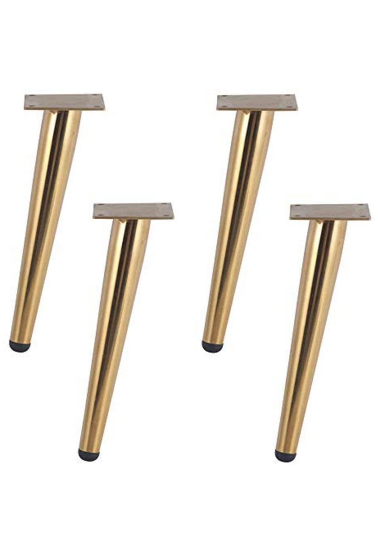 4x Tapered gold metal furniture legs Etsy