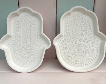 Set Of Two Hamsa Hand Trinket / Tealight Dishes