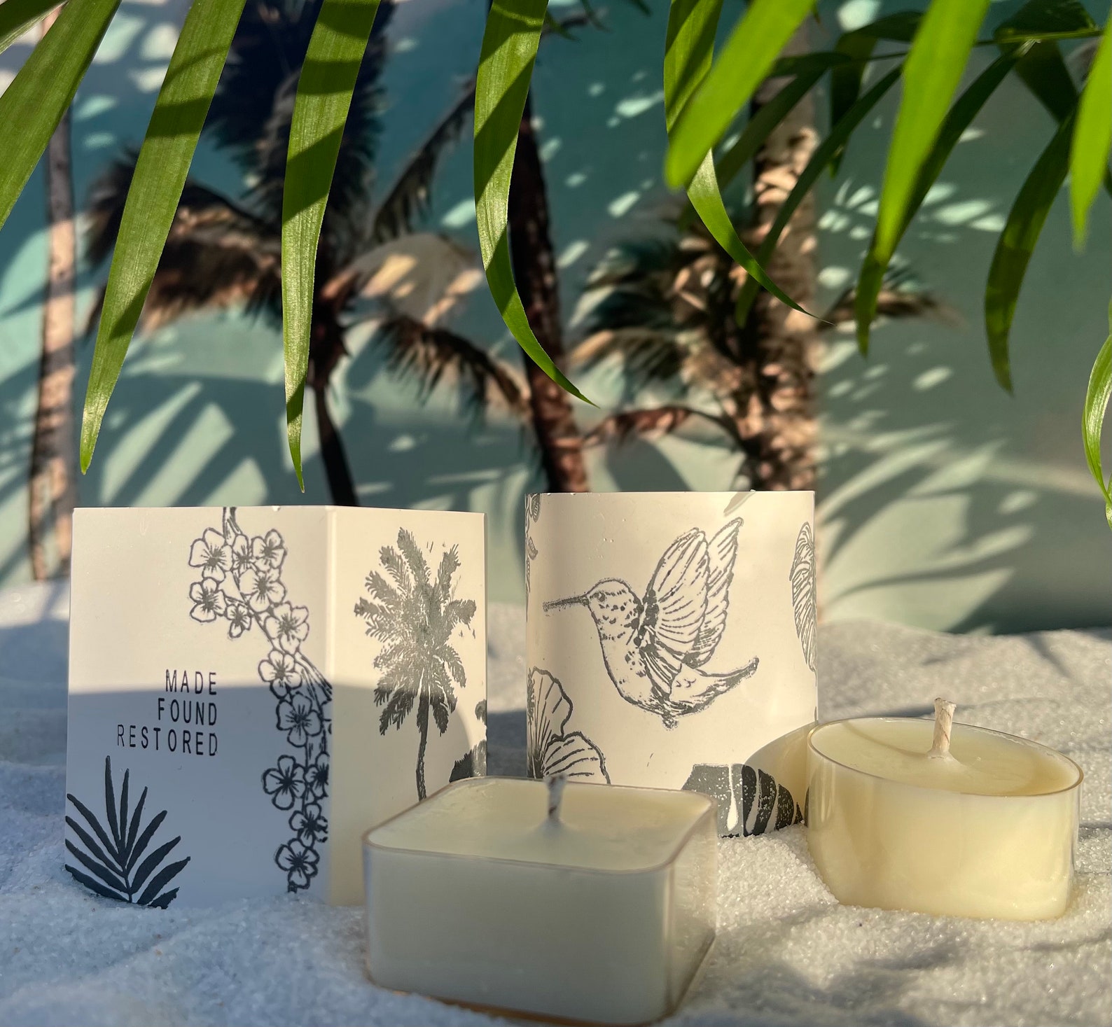 Coconut Wax & Essential Oil Tealight Candles With Handmade Holder Etsy