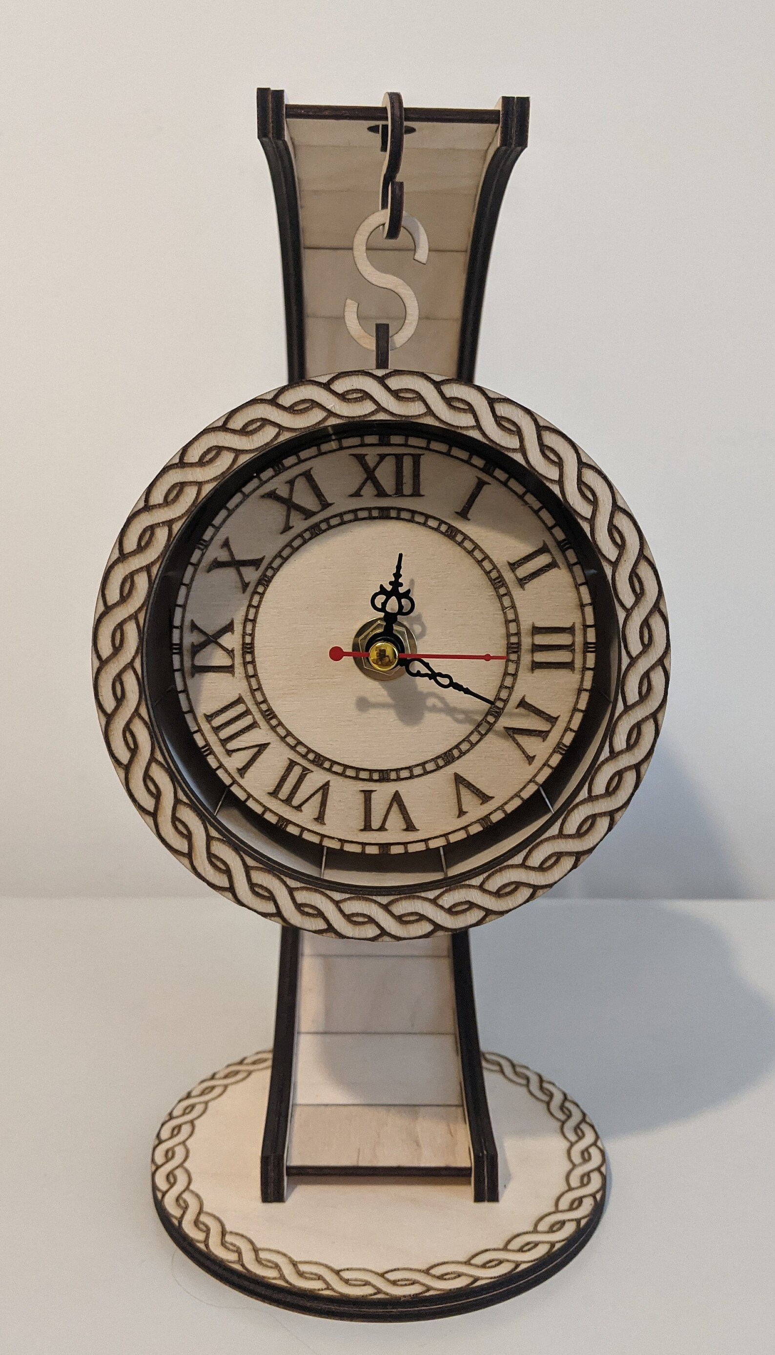 Hanging Desk Clock Digital File Etsy