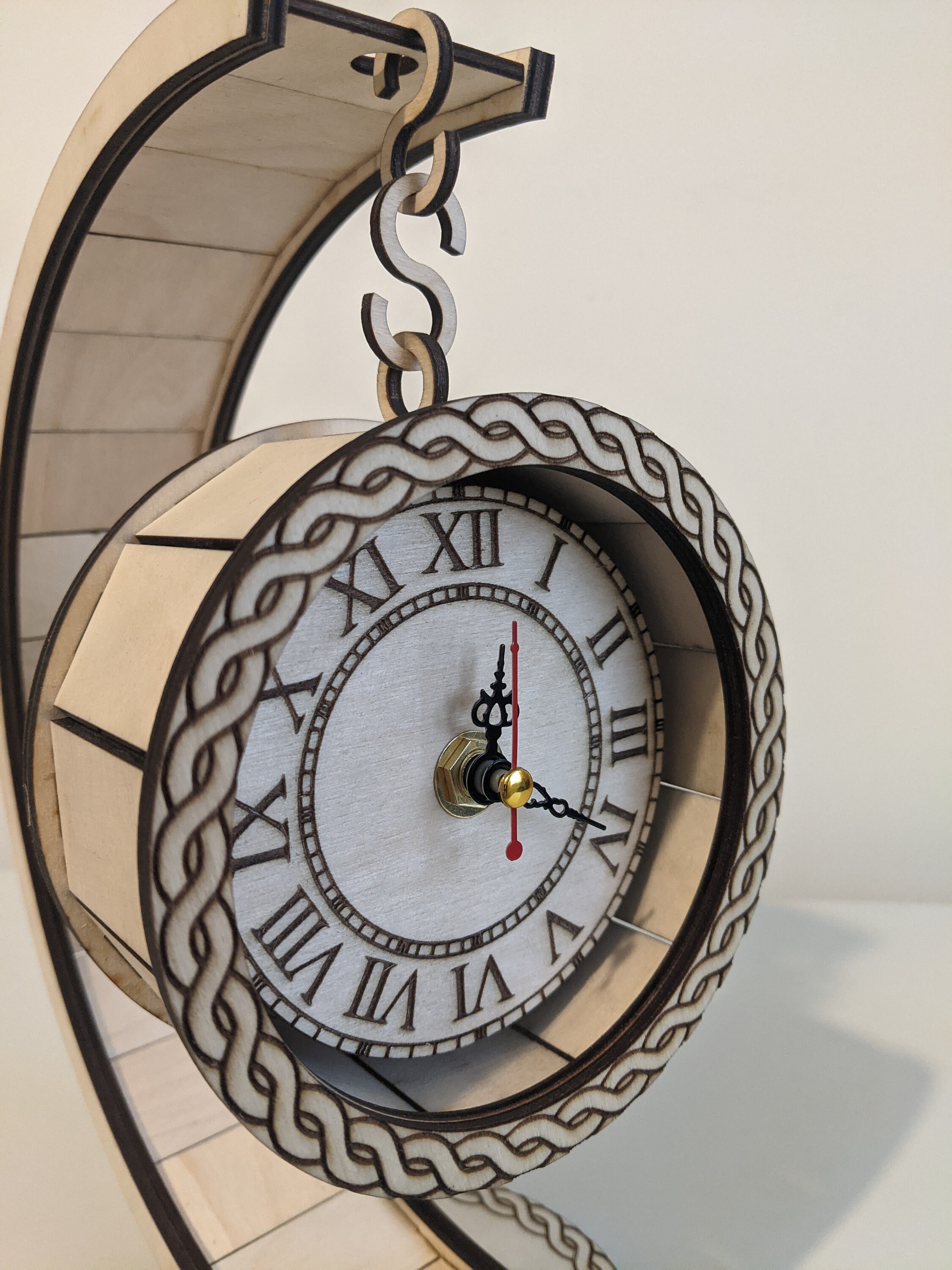 Hanging Desk Clock Digital File Etsy