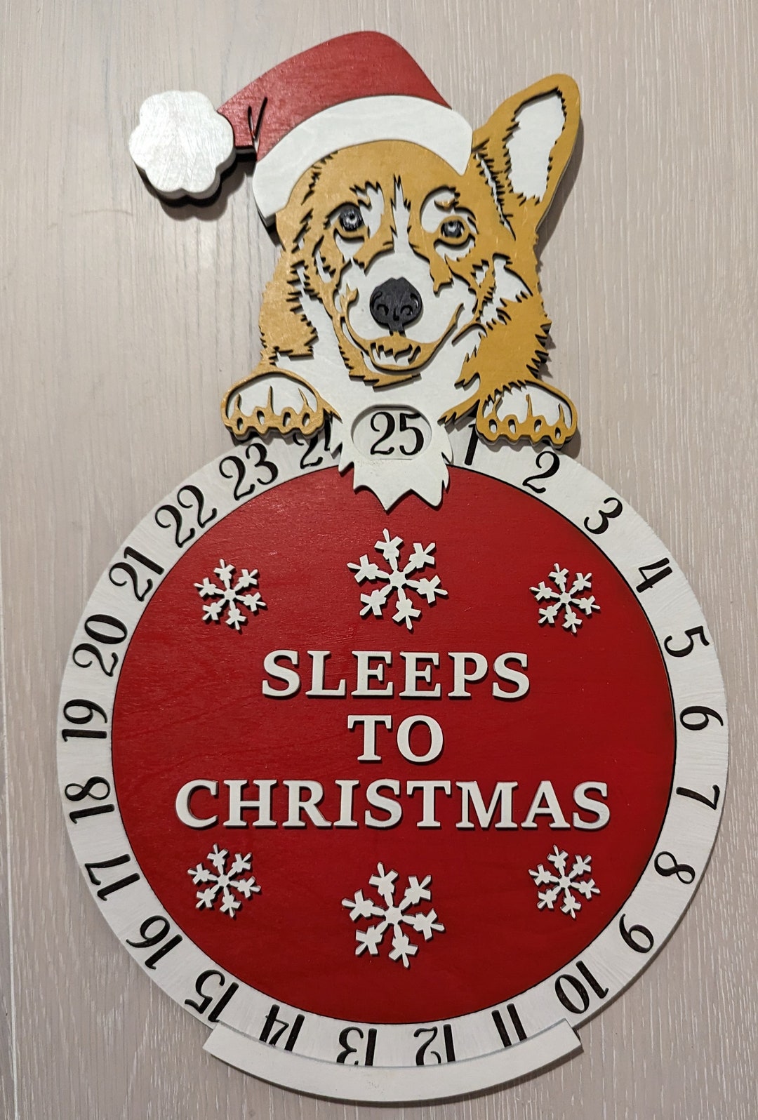 Corgi Sleeps to Christmas Calendar (digital Files)