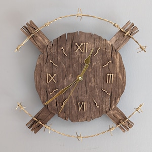 Ronde rustieke klok (digitale bestanden)