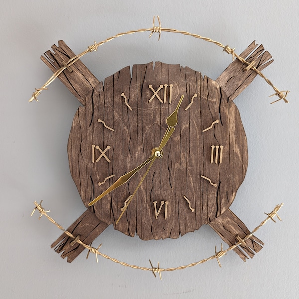 Round Rustic Clock