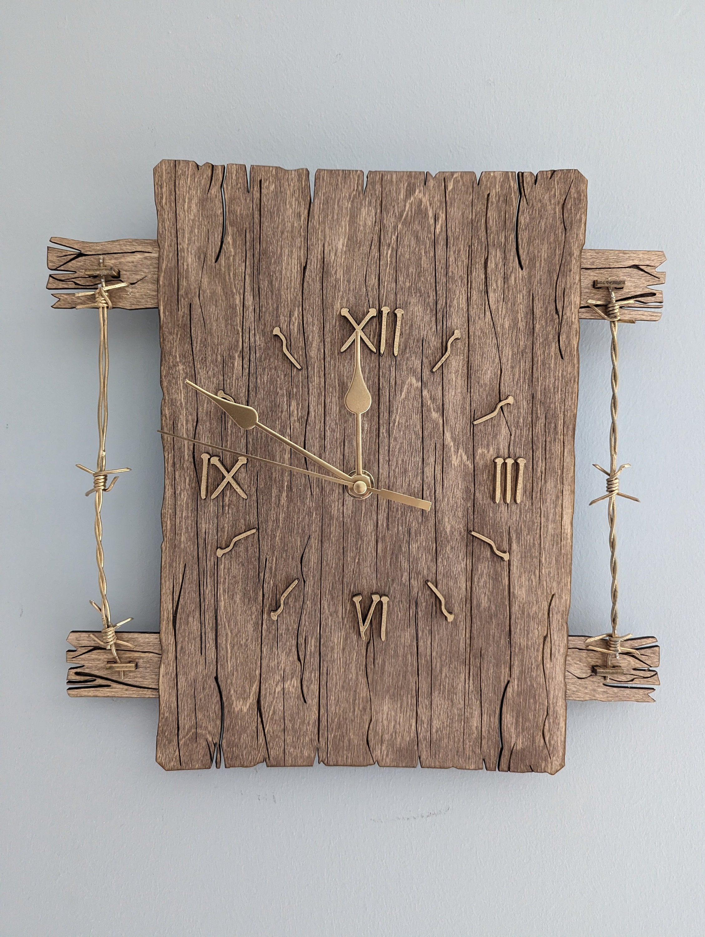 Rectangular Rustic Clock (digital Files Only) - Etsy