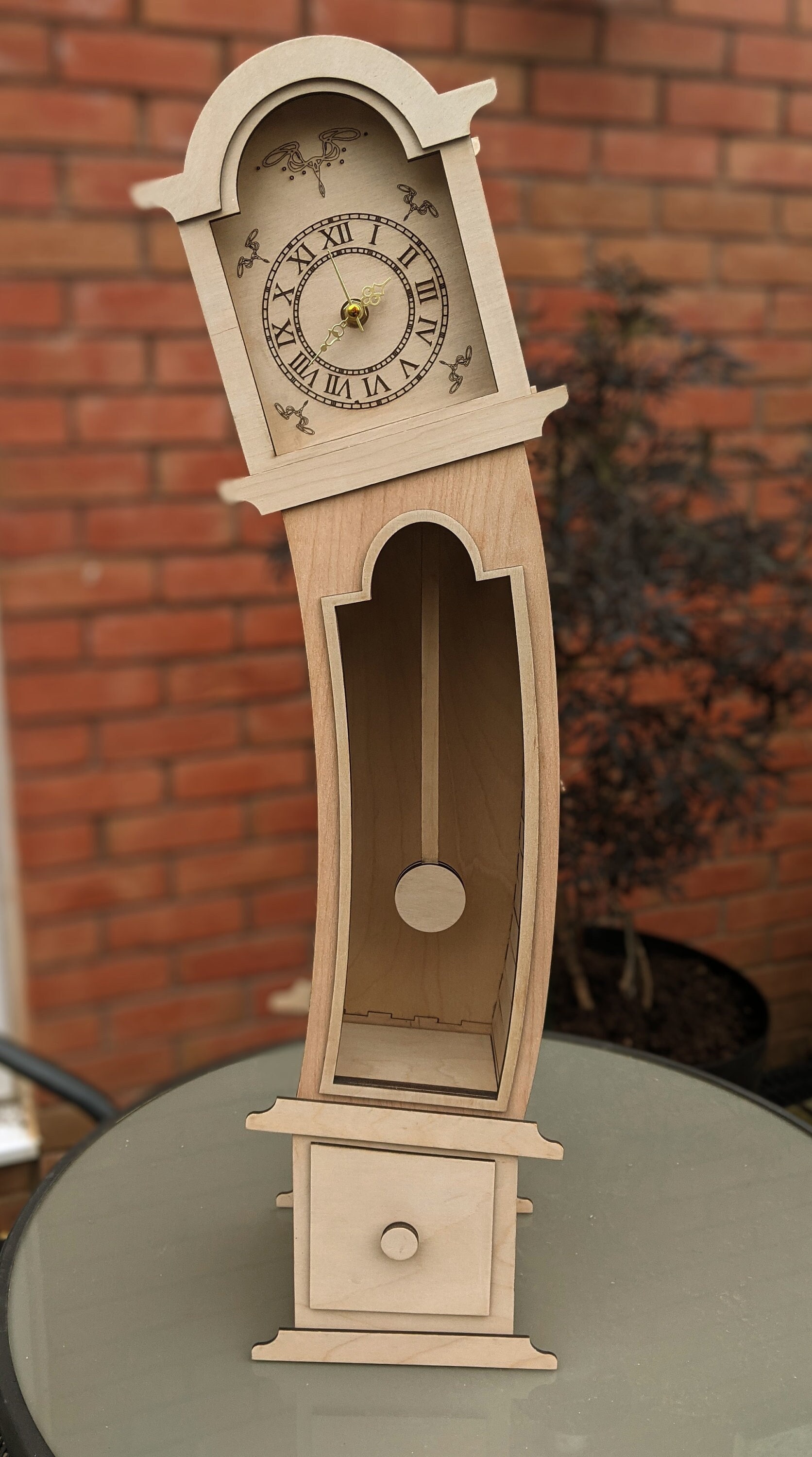 Tilting Grandfather Clock Etsy