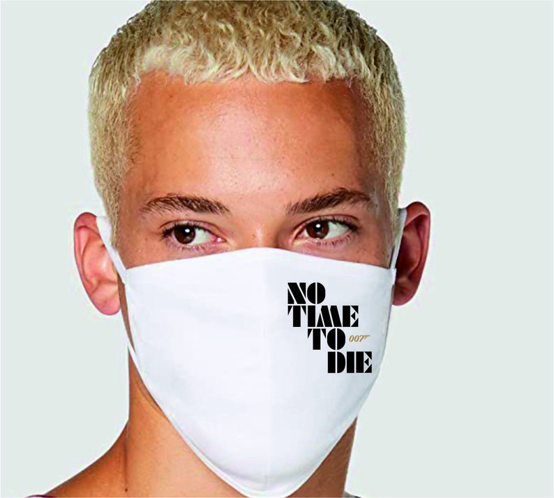 No Time to Die Face Mask Covering James Bond 007 Daniel Craig Remi ...
