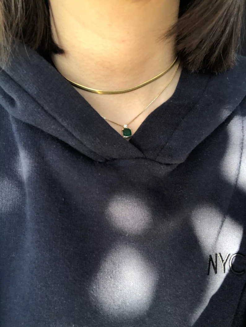 Silver /& Gold Snake Chain Chocker Necklace Stainless Steel