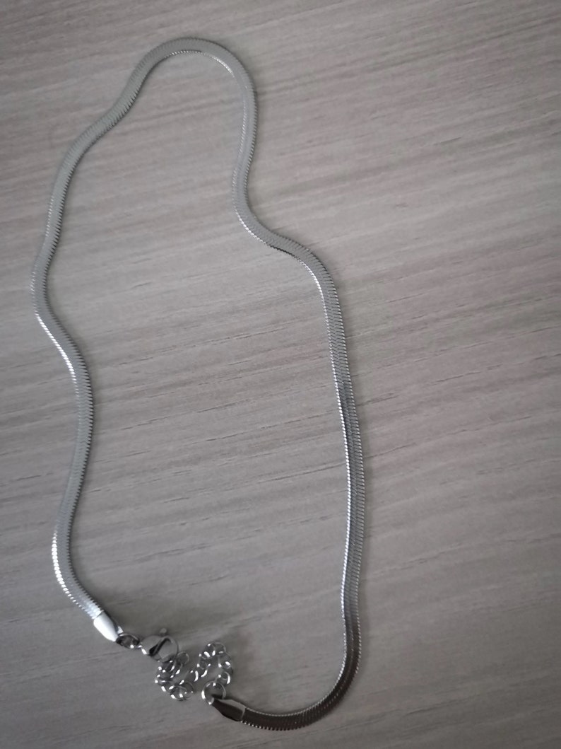 Silver /& Gold Snake Chain Chocker Necklace Stainless Steel