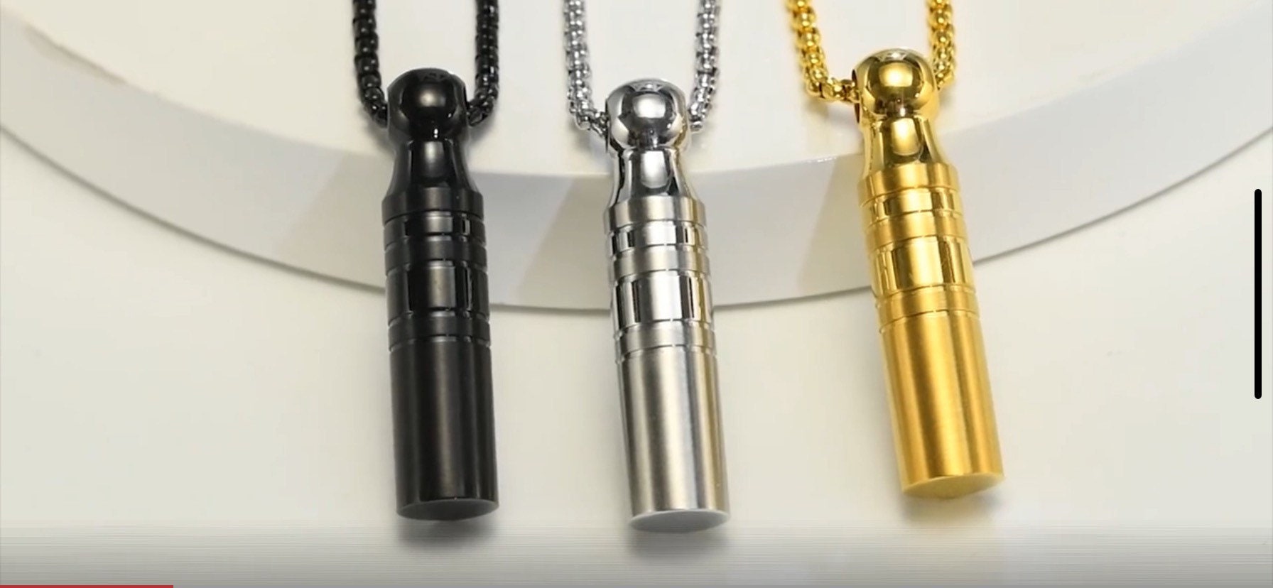 Metal vial necklace deals