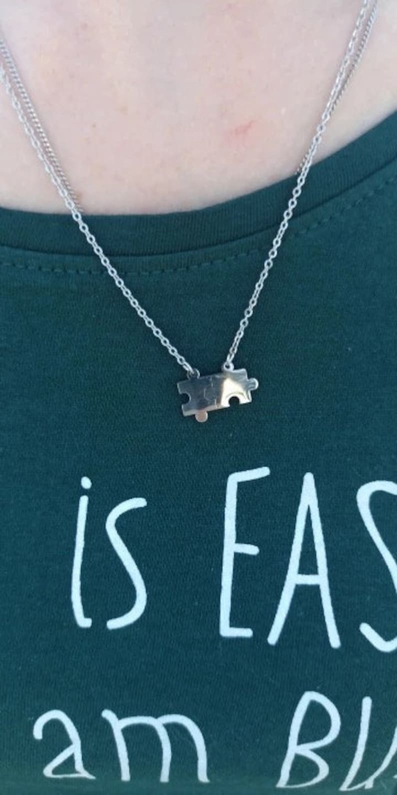 Puzzle Piece Necklace Jigsaw Necklace Couples Necklace Etsy UK