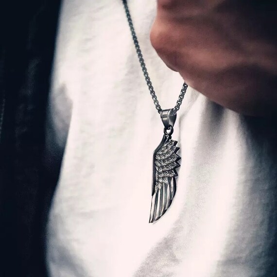 Feather Necklace Feather Pendant Mens 