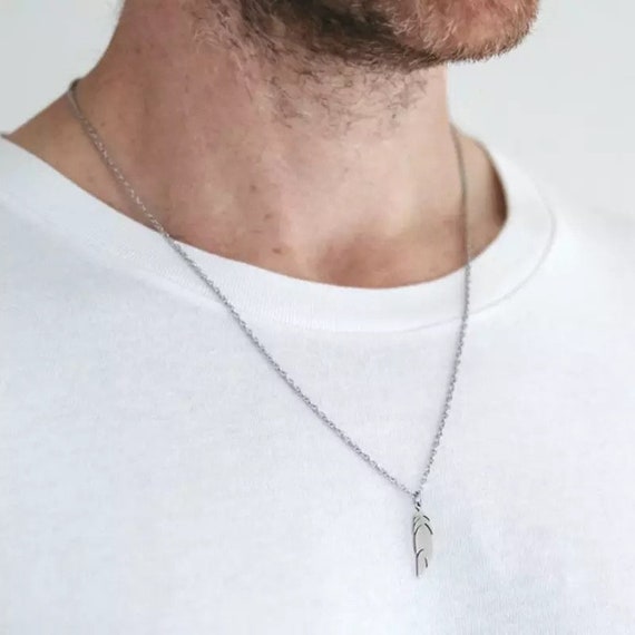 Feather Necklace Mens Necklace Feather 
