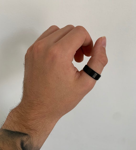 El cuarto boleto botella Anillo Pulgar Negro Anillo Hombre Anillos para Hombre - Etsy España