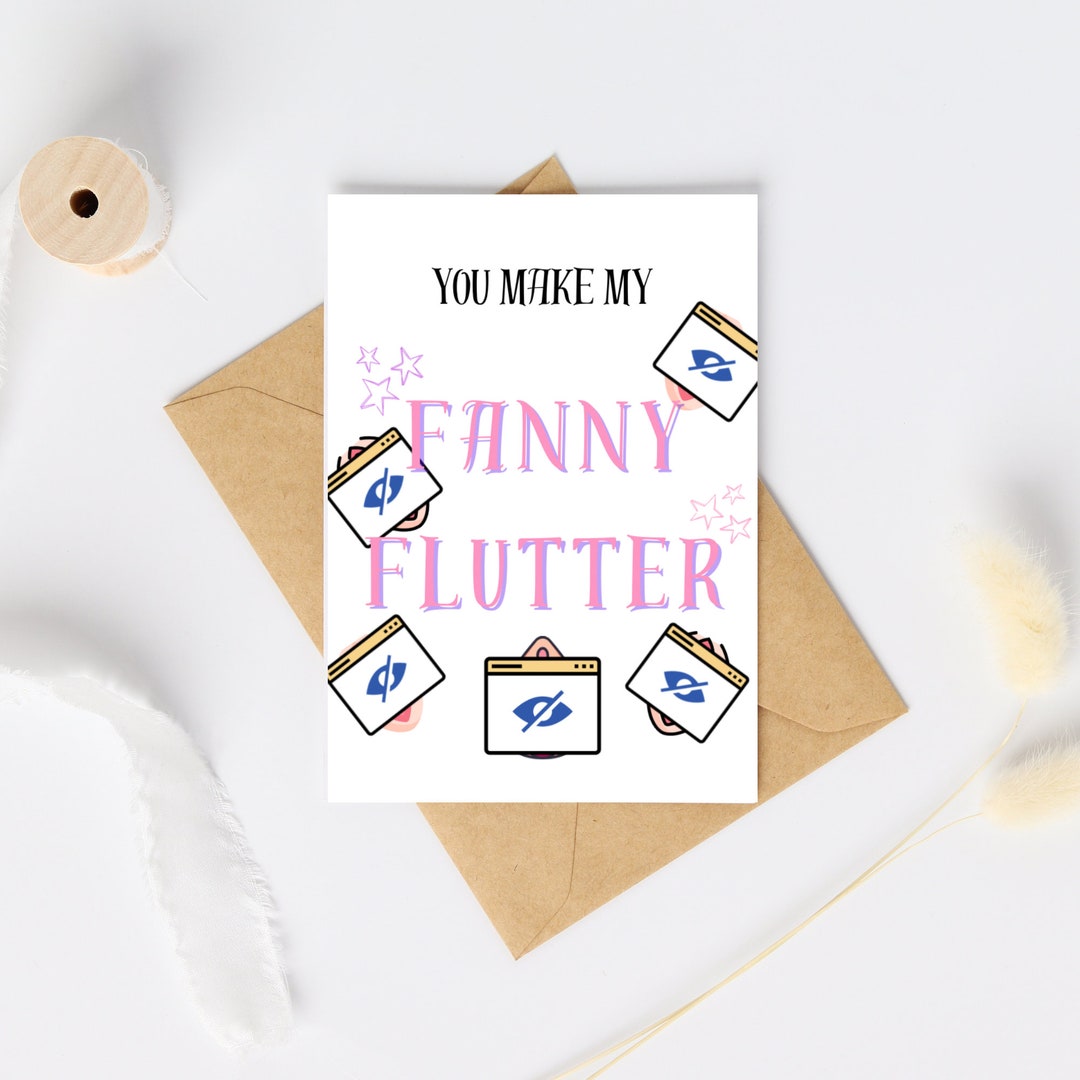 Fanny Flutter Rude Card Etsy