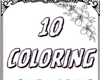 10 pagine da colorare di fiori