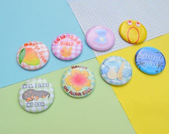 summer tropical buttons