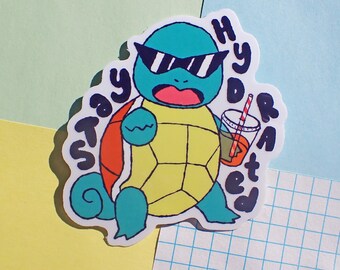 squirtle stay hydrated sticker