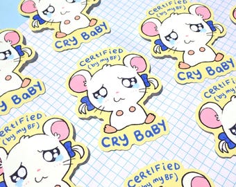 adesivo hamtaro bijou crybaby