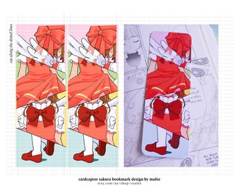 magical girl sakura bookmark printable download catch you catch me