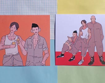lookism burn knuckles square print