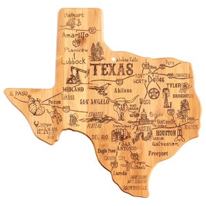 Cutting Board, Texas Shaped~Destination Locations~Great for Wedding Gift!