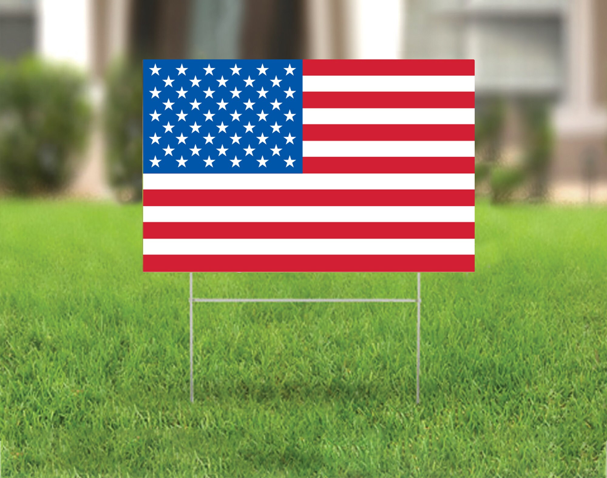 Economy American Flag Yard Sign Patriotic Sign Yard Sign Etsy UK