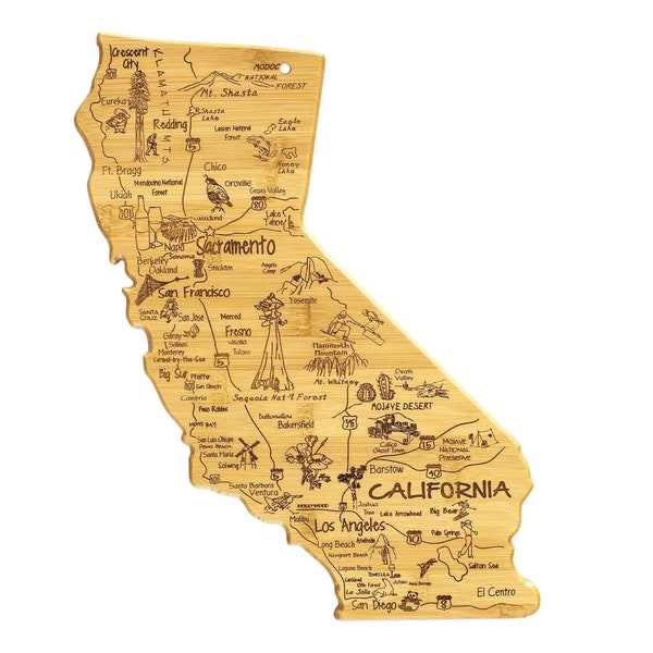 Cutting Board, California Shaped~Destination Locations~Great for Wedding Gift!