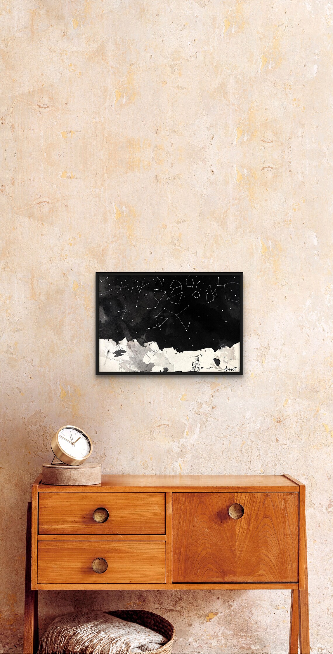 Constellations With Ink Constellations original Drawing art Painting Made With Ink - Etsy